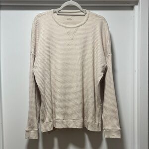 American Eagle Outfitters Women's Cream Crewneck Sweater